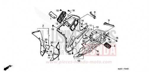 CAPOT INFERIEUR NSR125R1 de 2001